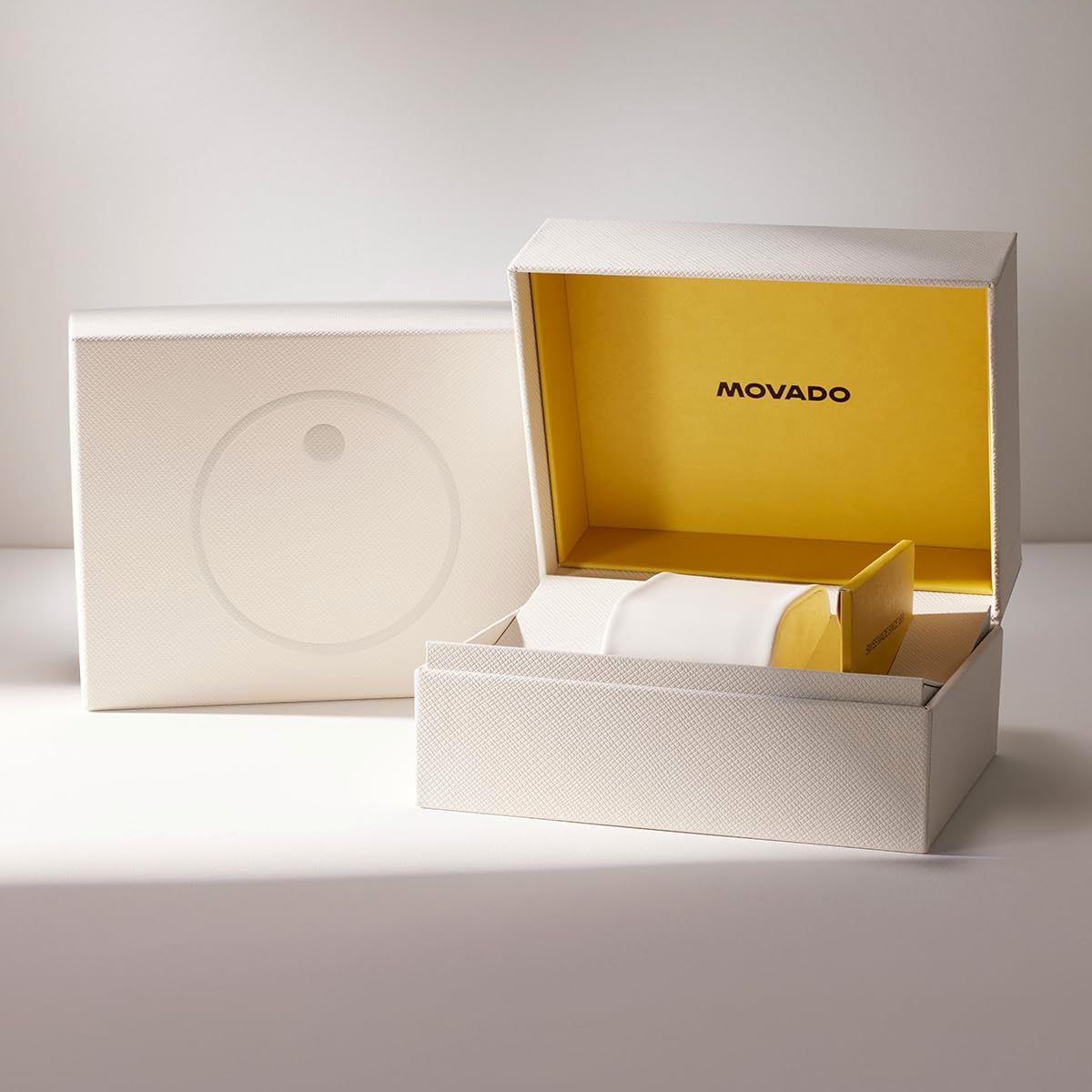 Movado Modern 47 Men's Quartz Watch – 40mm Round Case, Leather Strap – Gift for Him