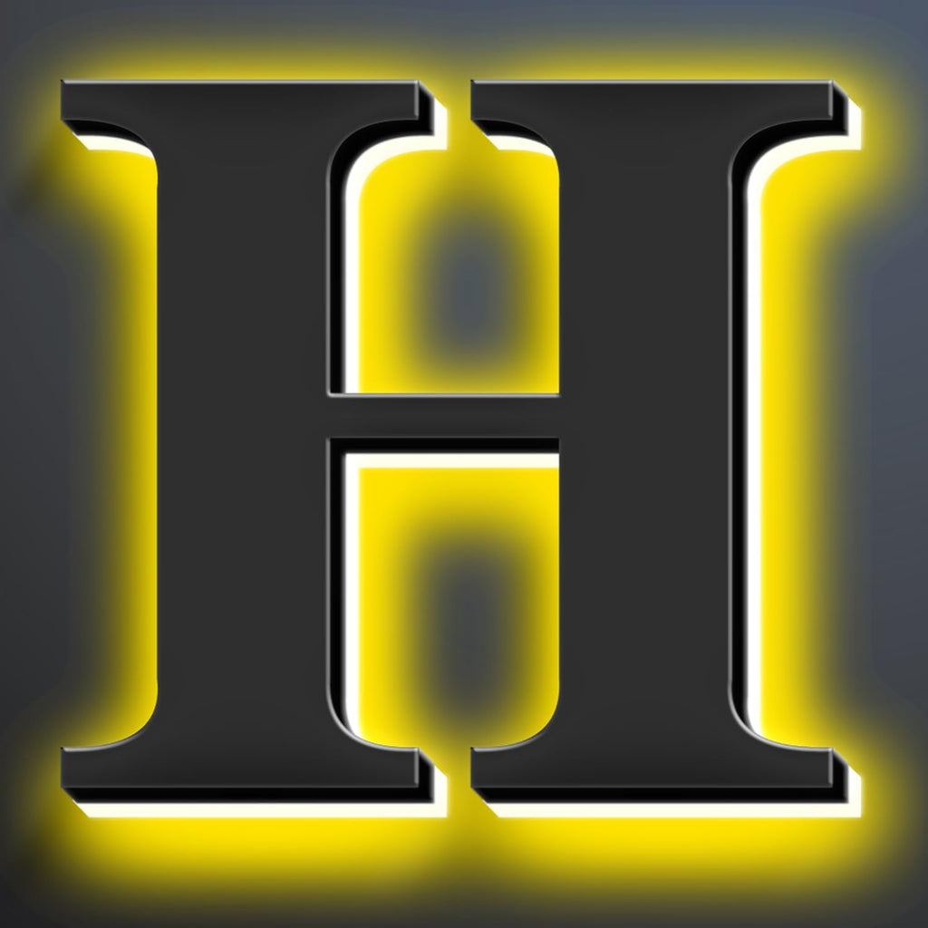 Backlit LED House Numbers 18 Inch, Waterproof Stainless Steel, Illuminated Home Address Numbers, Lighted House Numbers, Modern Metal Address Numbers With LED Lights,H