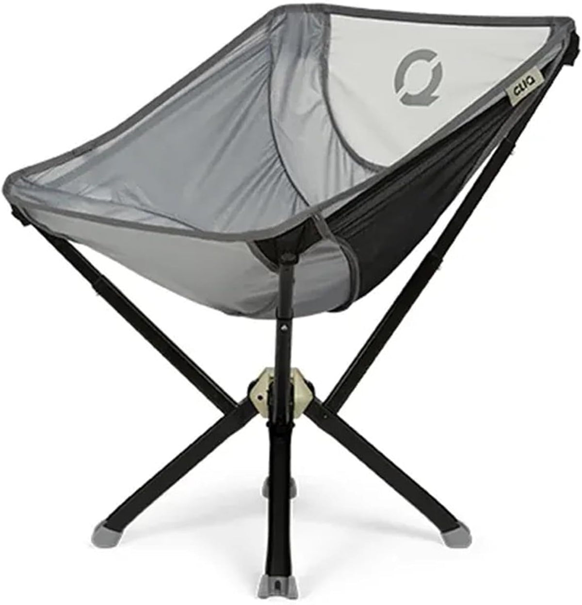 CLIQ ClassiQ Camping Chair - Lightweight Portable Lawn Chair, Compact Folding Chair for Outdoors, Reinforced 400 lb Capacity, Quick-Setup Travel Chair for Camping, Beach & Hiking (Grey)