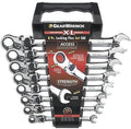 GEARWRENCH 8 Pc. 12 Pt. XL Locking Flex Head Ratcheting Combination Wrench Set, SAE - 85798