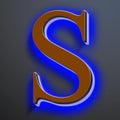 Backlit LED Illuminated House Numbers 18 Inch, Stainless Steel Hand-Polished For House Address Signs, Large Metal Modern Lighted Home Address Numbers, Brown, Blue Light,S