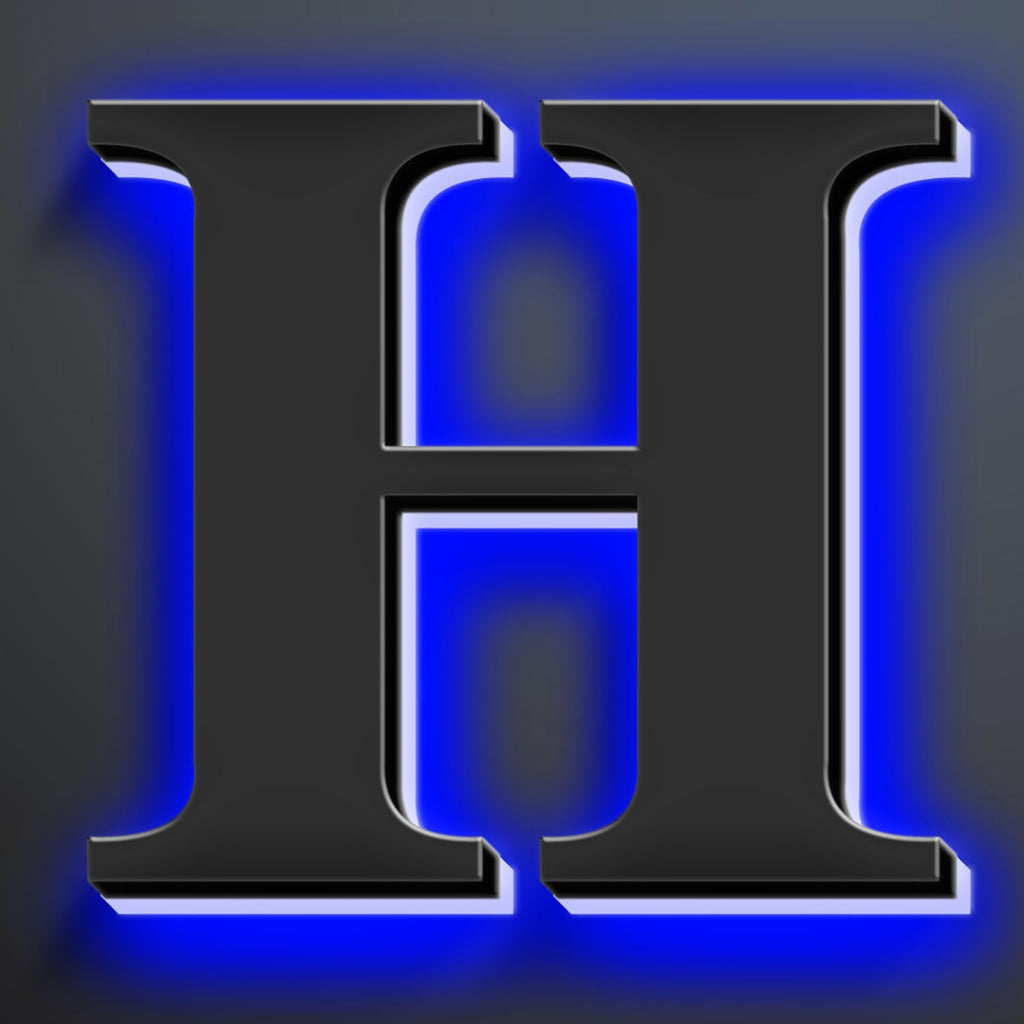 Illuminated LED Address Number 16 Inch, Backlit Illuminated LED House Number For Outside, Lighted Home Address Signs, Large Modern Metal House Number With Lights,H