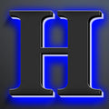 Illuminated LED Address Number 16 Inch, Backlit Illuminated LED House Number For Outside, Lighted Home Address Signs, Large Modern Metal House Number With Lights,H