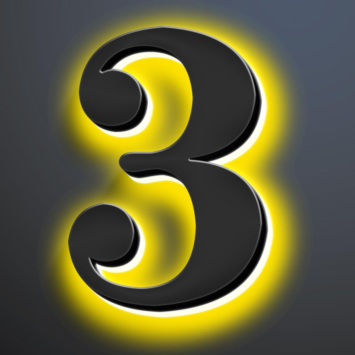 Backlit LED House Numbers 18 Inch, Waterproof Stainless Steel, Illuminated Home Address Numbers, Lighted House Numbers, Modern Metal Address Numbers With LED Lights,3