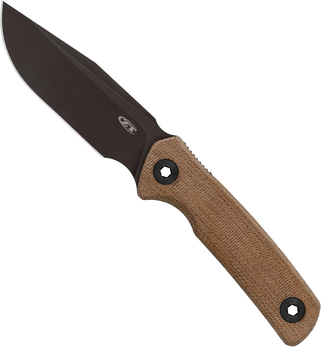 Zero Tolerance 0004, ZT Original Design, Full Tang Fixed Blade Knife, Made in the USA, CPM Cru-Wear, Leather Sheath
