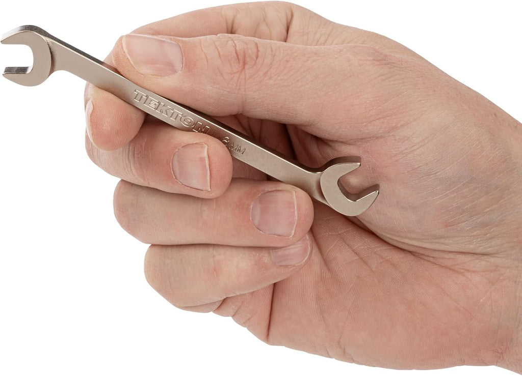 TEKTON 8 mm Angle Head Open End Wrench | WAE84208 | Made in USA