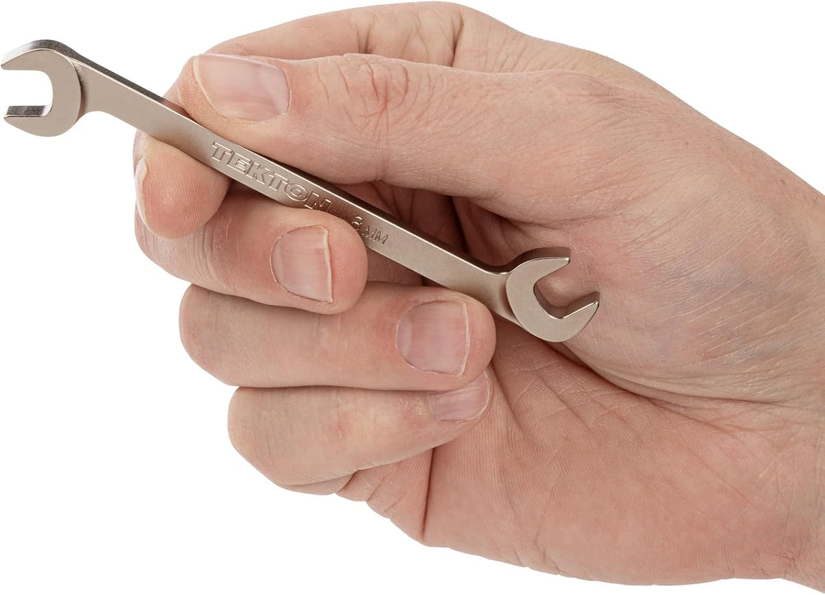TEKTON 8 mm Angle Head Open End Wrench | WAE84208 | Made in USA
