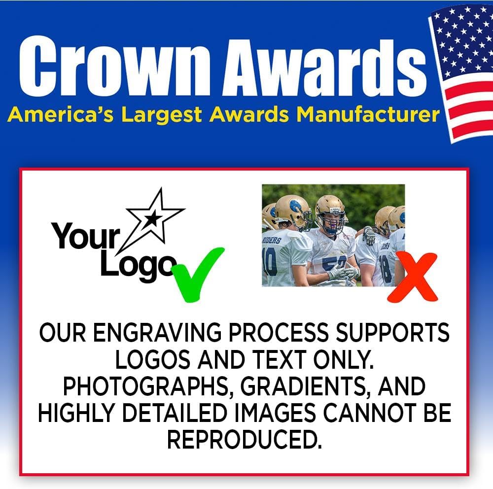 Crown Awards Custom Engraved Tear Drop Corporate Crystal Trophy Gift, 9' Tear Drop Personalized Award