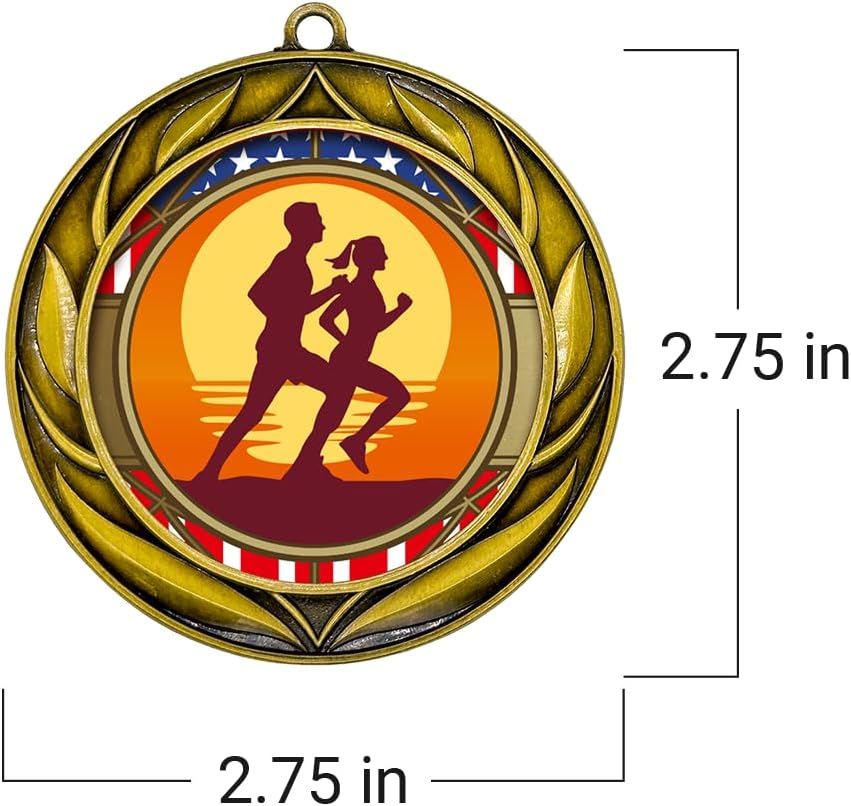All Quality Wreath Design Running Medal | Competition Metal Medal - 1st, 2nd, 3rd Place