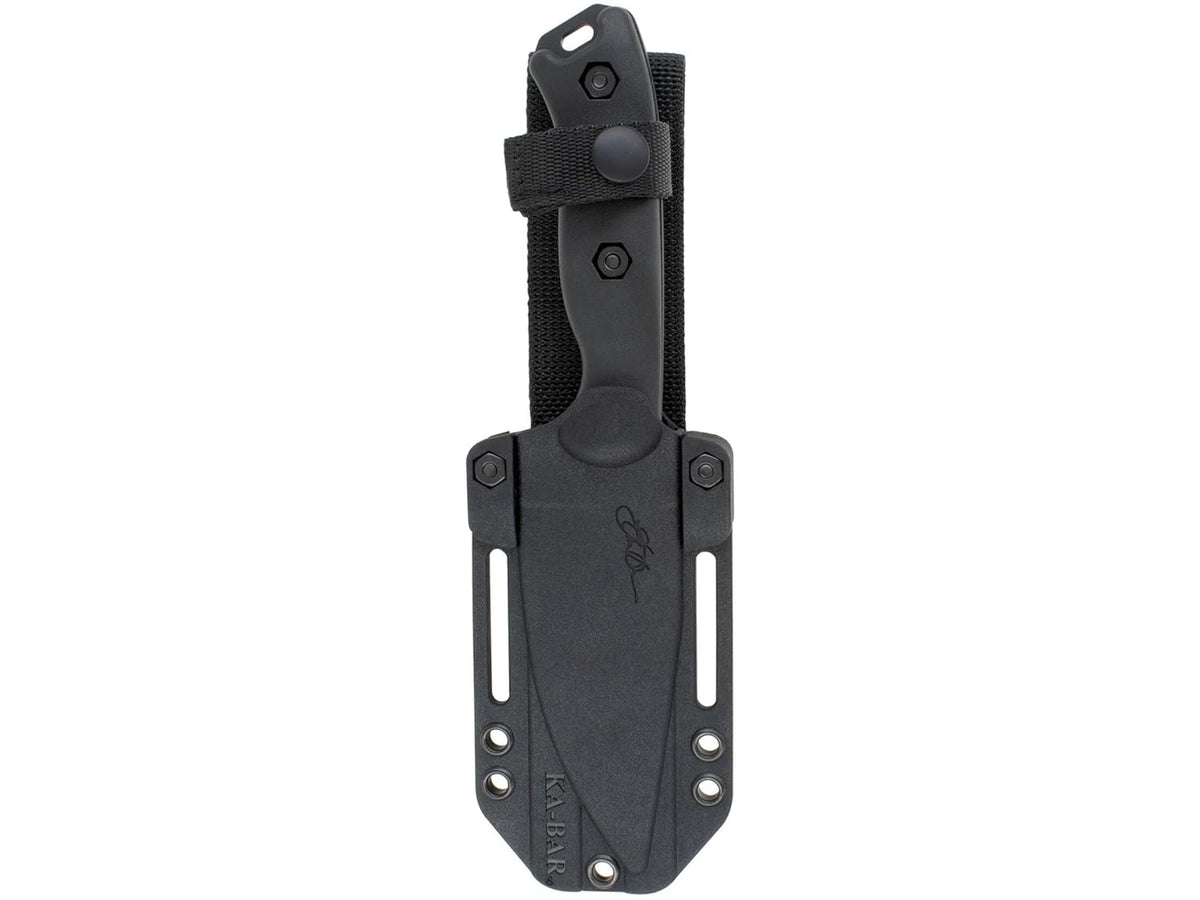 KA-BAR BK18 Becker Harpoon Fixed Blade Knife 4.5' Drop Point 1095 Cro-Van Black Blade Ultramid Handle Black