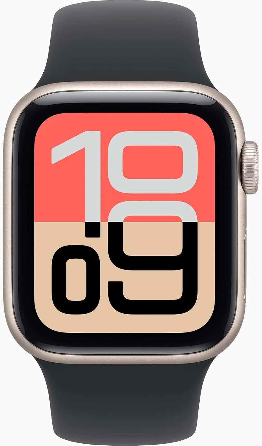 Apple Watch SE 3 [GPS + Cellular, 40mm] Starlight Aluminum Case with Black Sport Band, S/M (Renewed)