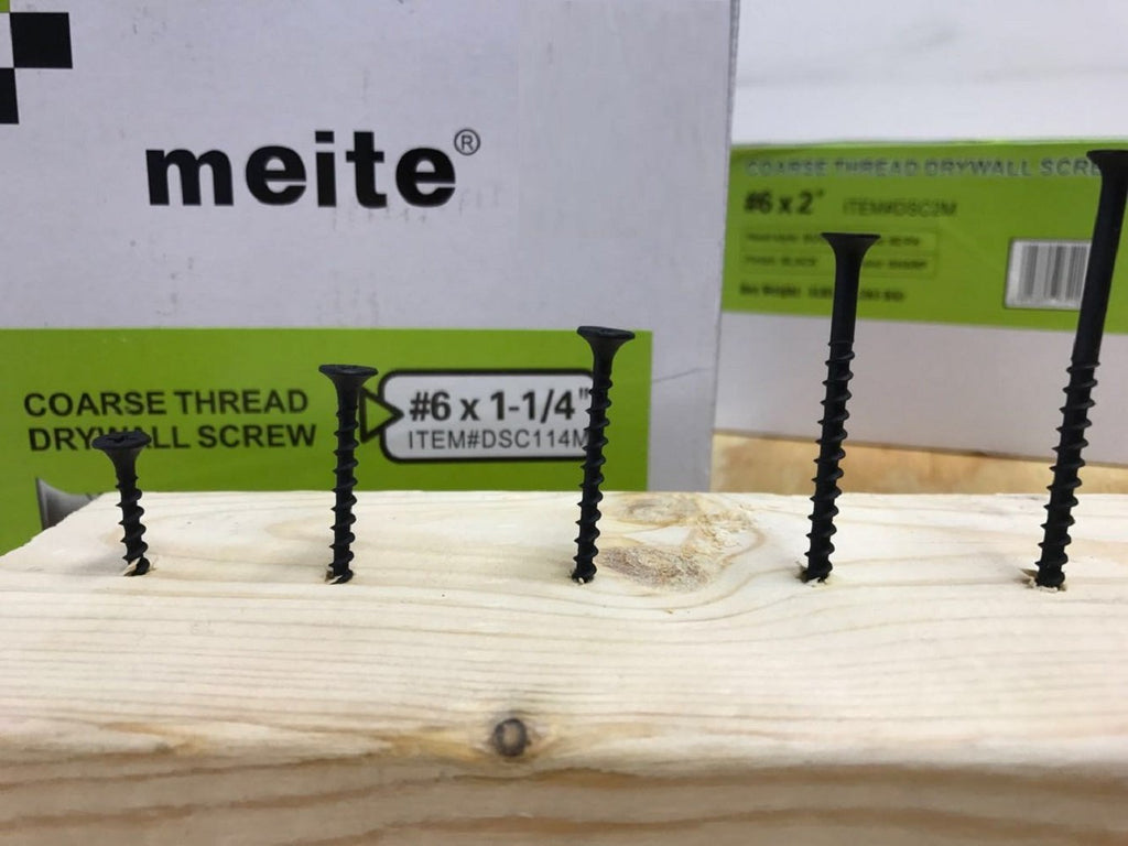 meite #6 Coarse Thread Drywall Screw By 2-Inch with Bugle Head, 8 Boxes per case #DSC2M