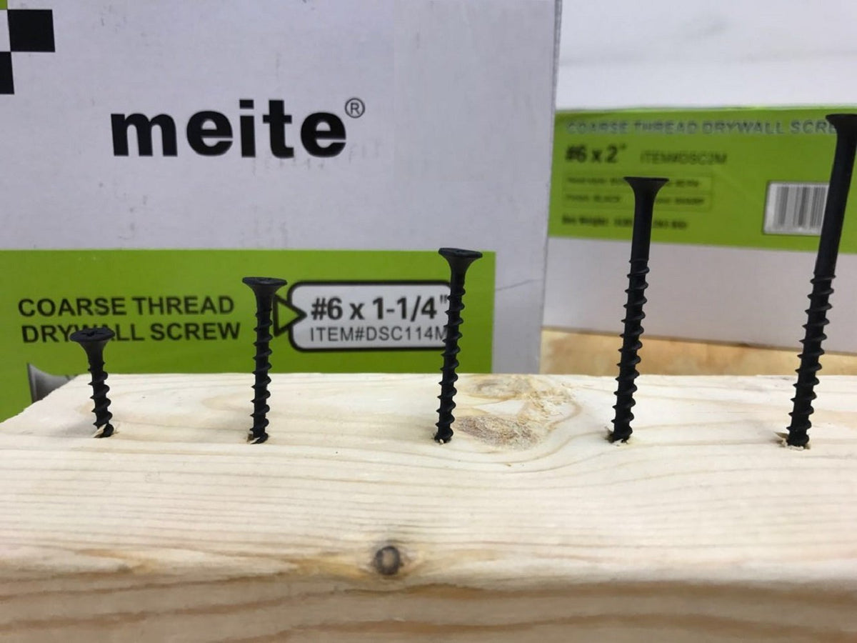 meite #6 Coarse Thread Drywall Screw By 2-Inch with Bugle Head, 8 Boxes per case #DSC2M