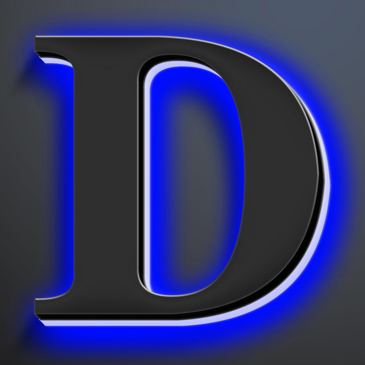 Illuminated LED Address Number 16 Inch, Backlit Illuminated LED House Number For Outside, Lighted Home Address Signs, Large Modern Metal House Number With Lights,D