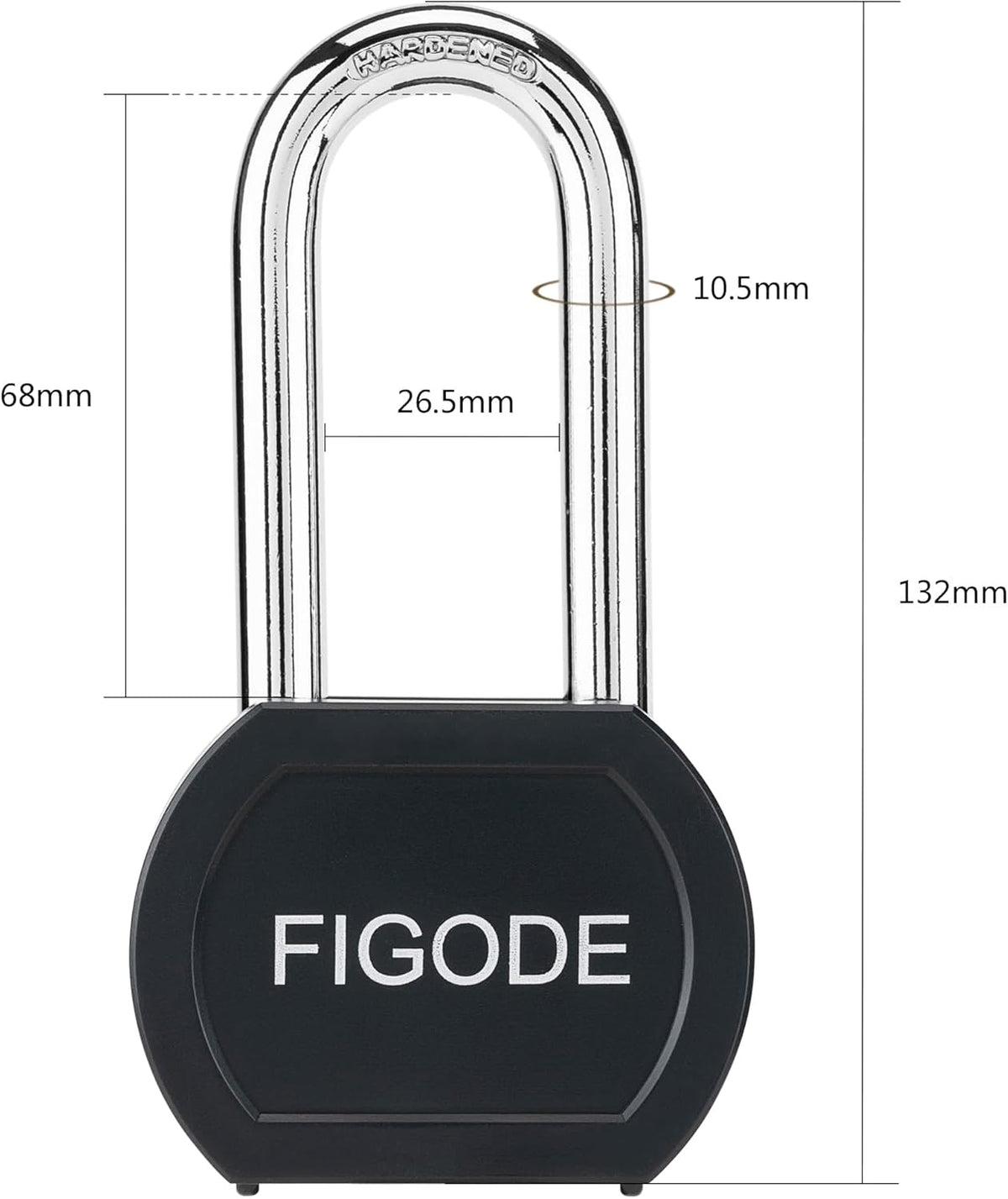 FIGODE® Large Sturdy Steel Locks with 60 Same Keys, Heavy Duty Padlock, 2-3/4' Wide, 2.7' Long Shackle Locks for Door, Gate, Storage, Fence, Shed, Latch. 30 Pack Keyed Alike