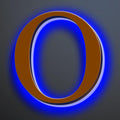 Backlit Illuminated LED House Numbers For Outside 20 Inch, Stainless Steel Illuminated LED Home Address Numbers, Large Modern Lighted Address Signs, Brown, Blue Light,O
