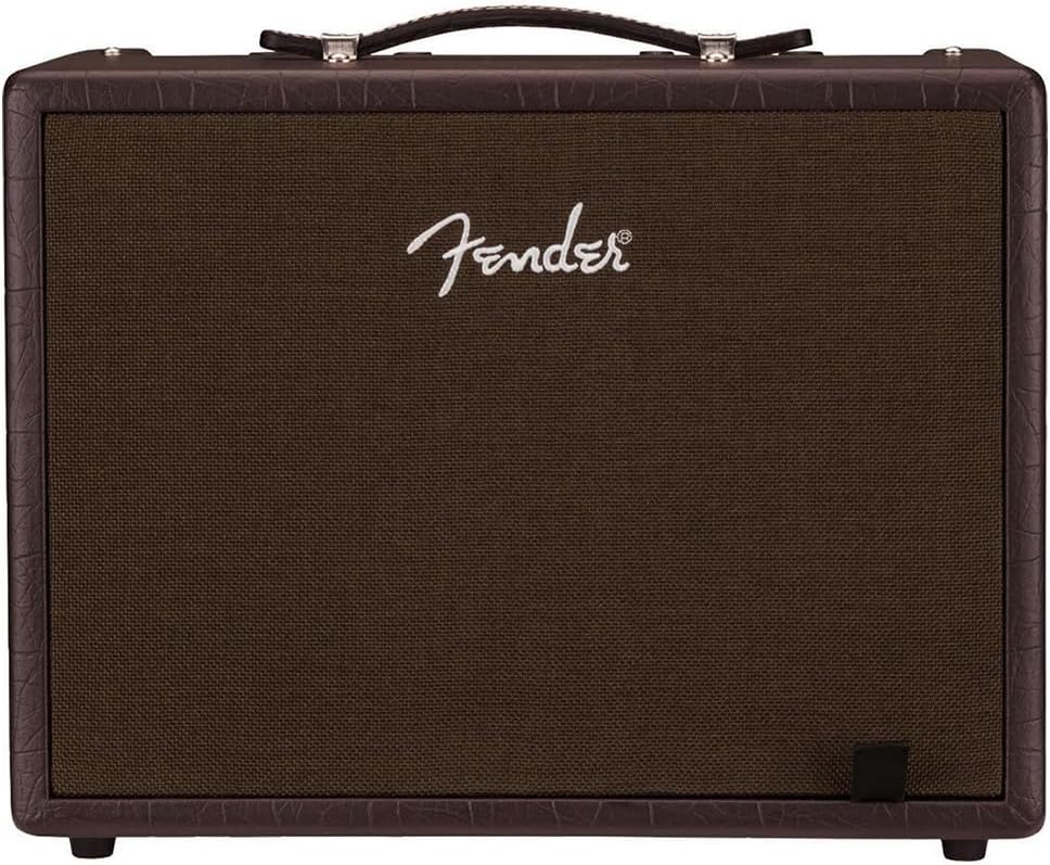 Fender Acoustic Junior Guitar Amplifier Bundle with Fender Joe Strummer Instrument Cable, (13ft) Straight/Straight, Drab Green