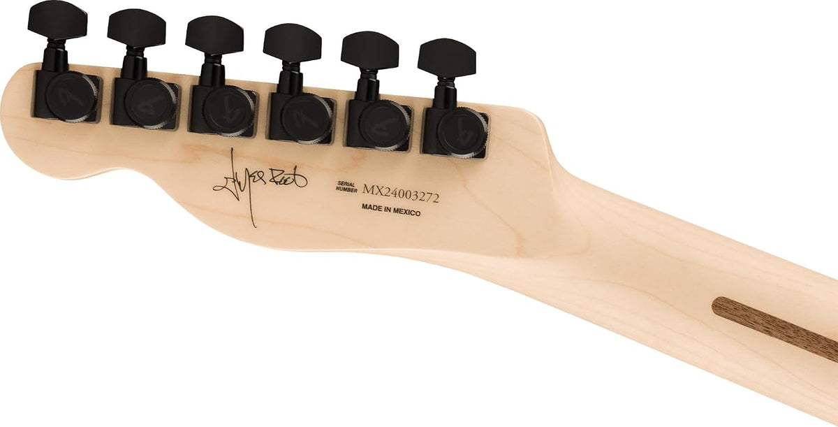 Fender Jim Root Telecaster - Flat White Bundle with Deluxe Black Tweed Hard Case, Cable, Strap and Guitar Cleaning Kit