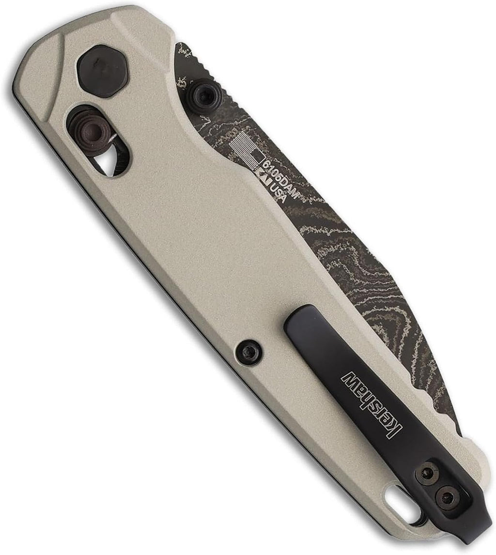 Kershaw Bel Air Pocket Knife, Made in the USA, 3.4 inch CPM MagnaCut Steel Blade, EDC Design, Duralock Locking Mechanism, Manual Folder, Pocketclip