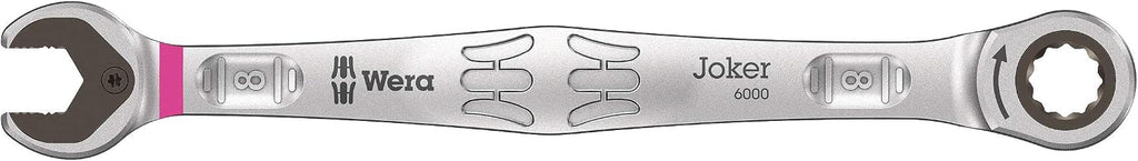 Wera - 05020015001-9631 Magnetic rail 6000 Joker 2 Ratcheting combination wrenches set, 5 pieces