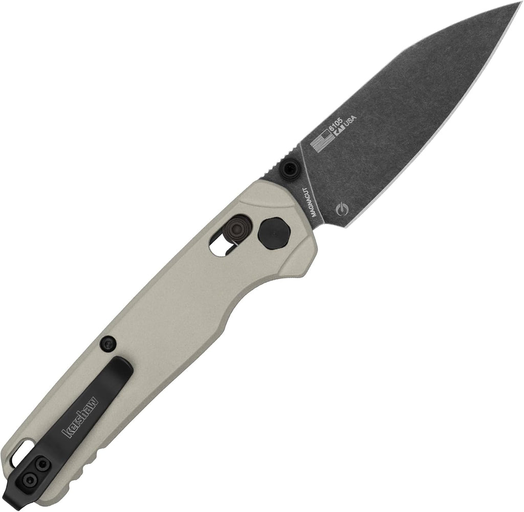 Kershaw Bel Air Pocket Knife, Made in the USA, 3.4 inch CPM MagnaCut Steel Blade, EDC Design, Duralock Locking Mechanism, Manual Folder, Pocketclip