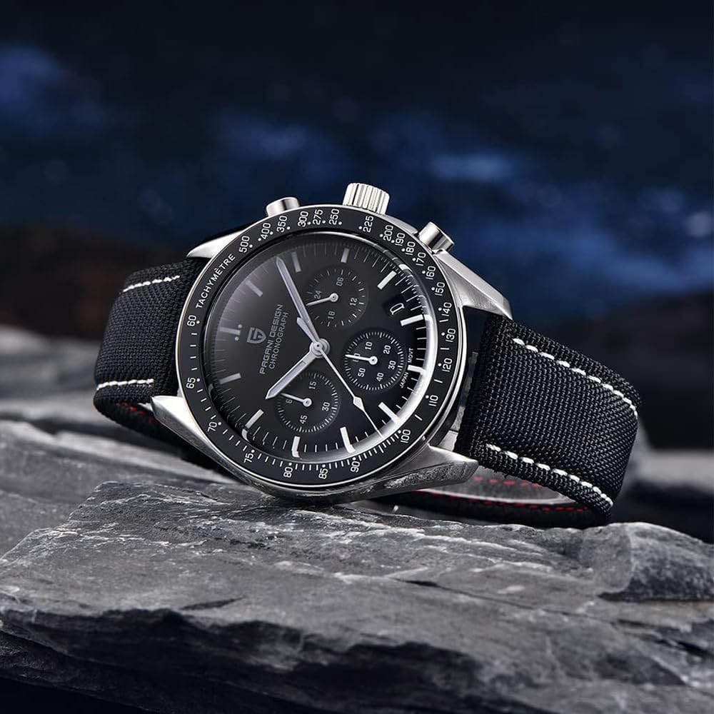 Pagani Design 1701 V3 Men's Chronograph Quartz Dial 40mm VK63 Movement Stainless Steel Mirror Sapphire Watch 100 Meter Water Resistant Sport Watch