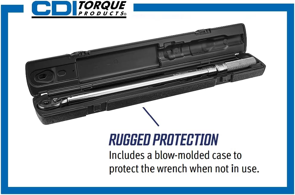 CDI 3/8 Inch Drive Adjustable Click Torque Wrench, Range 30-250 In Lbs / 4-27.7 Nm (2502MRMH)