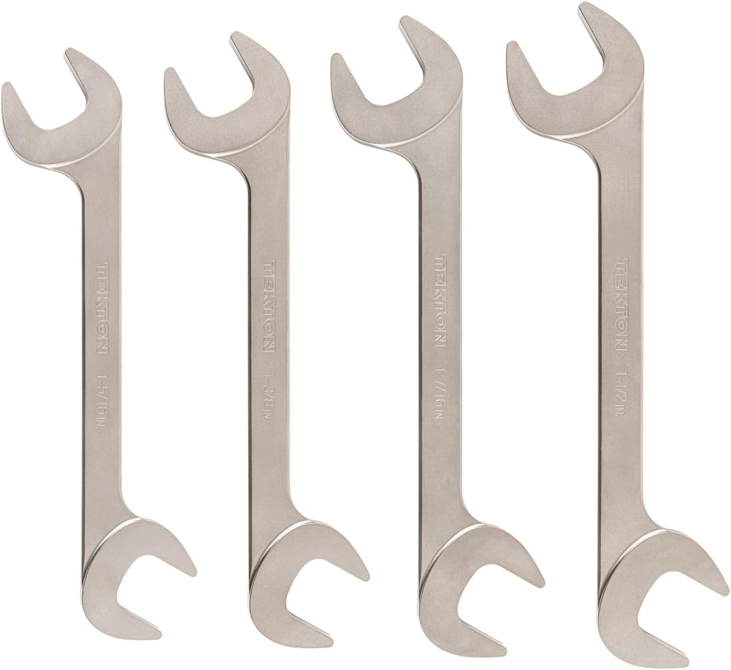 TEKTON Angle Head Open End Wrench Set, 4-Piece (1-5/16-1-1/2 in.) | WAE91004 | Made in USA