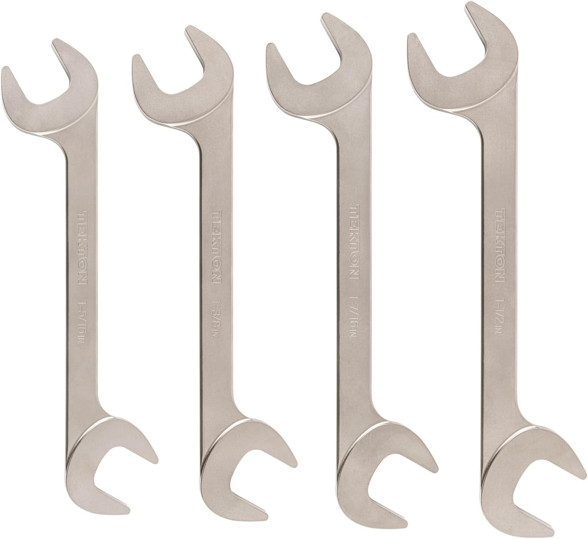TEKTON Angle Head Open End Wrench Set, 4-Piece (1-5/16-1-1/2 in.) | WAE91004 | Made in USA