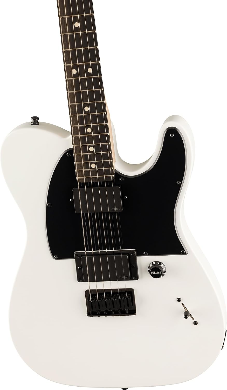 Fender Jim Root Telecaster - Flat White Bundle with Deluxe Black Tweed Hard Case, Cable, Strap and Guitar Cleaning Kit