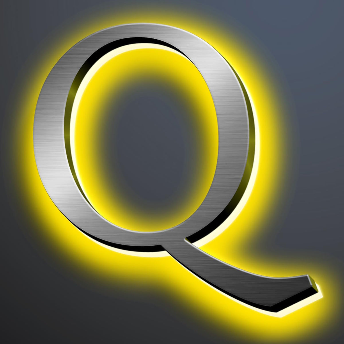 Illuminated LED House Numbers 20', Modern Upscale Look, Backlit LED Illuminated Home Address Number, Stainless Steel Hand-Polished For Lighted House Address Signs,Q