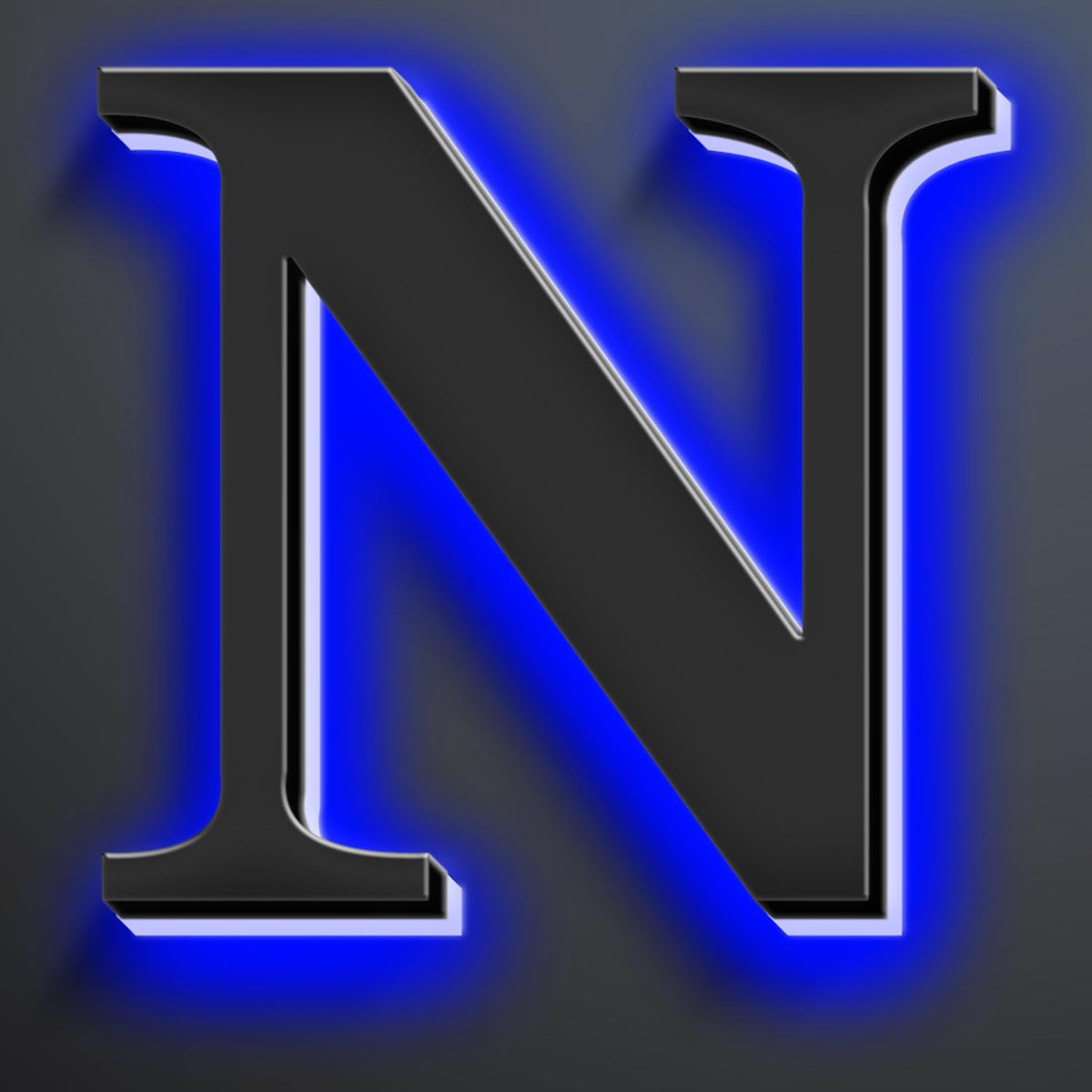 Illuminated LED Address Number 16 Inch, Backlit Illuminated LED House Number For Outside, Lighted Home Address Signs, Large Modern Metal House Number With Lights,N