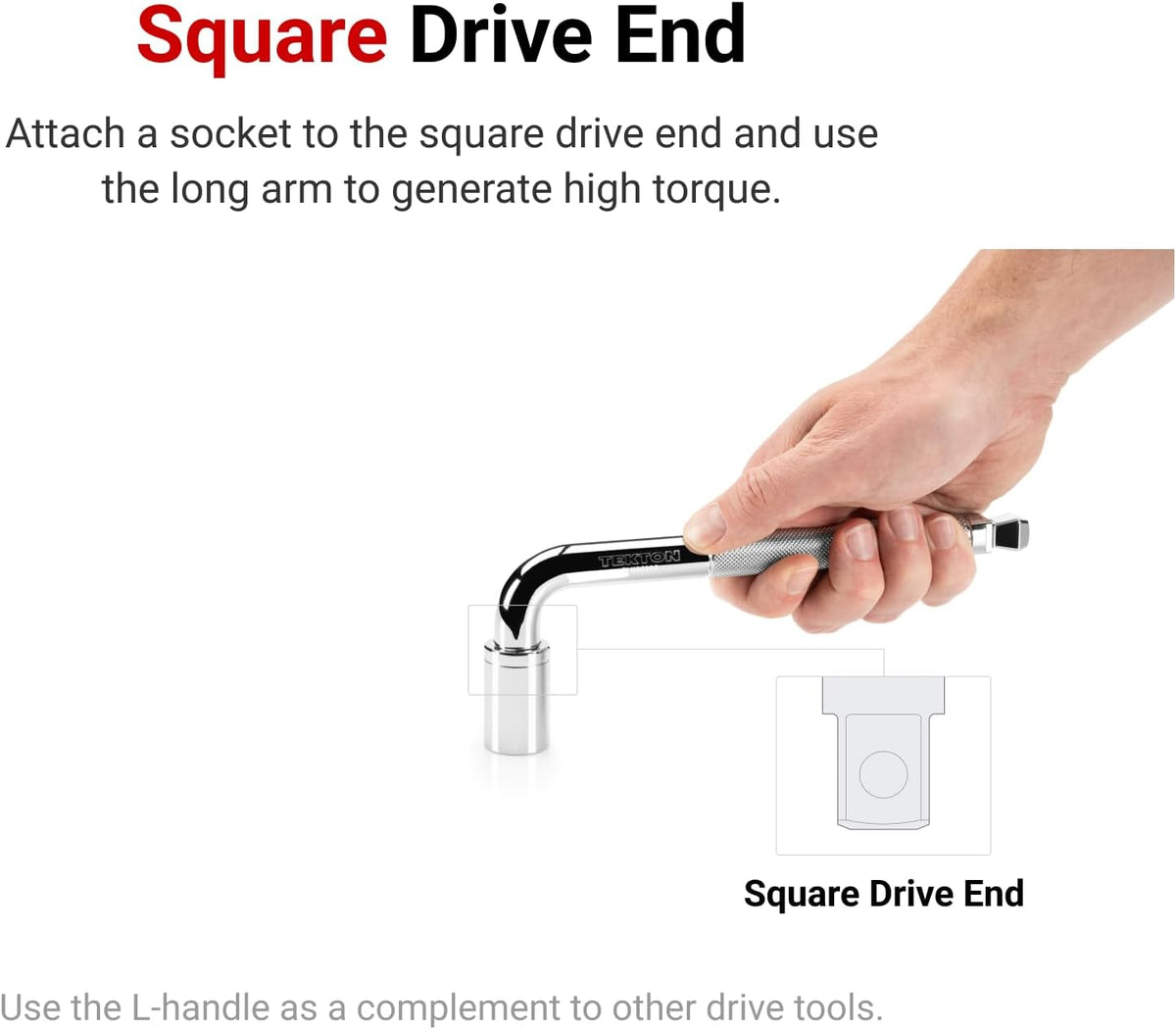 TEKTON 3/8 Inch Drive Quick-Release Ratchet, L-Handle, and Breaker Bar Set (10-Piece) | SDR99101