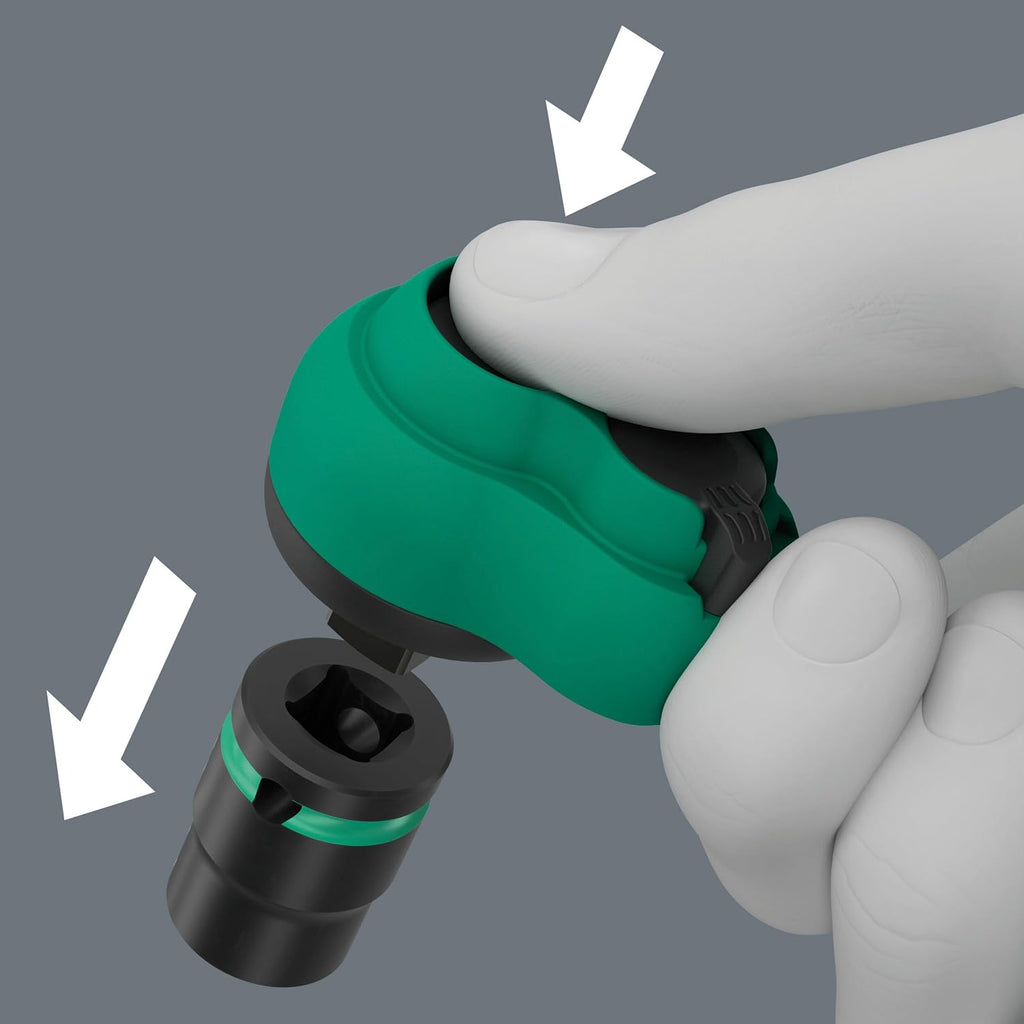 WERA - 05005531001-8100 SB 13 Zyklop Comfort Ratchet Set, reversing Lever, 3/8' Drive, Imperial, 11 Pieces