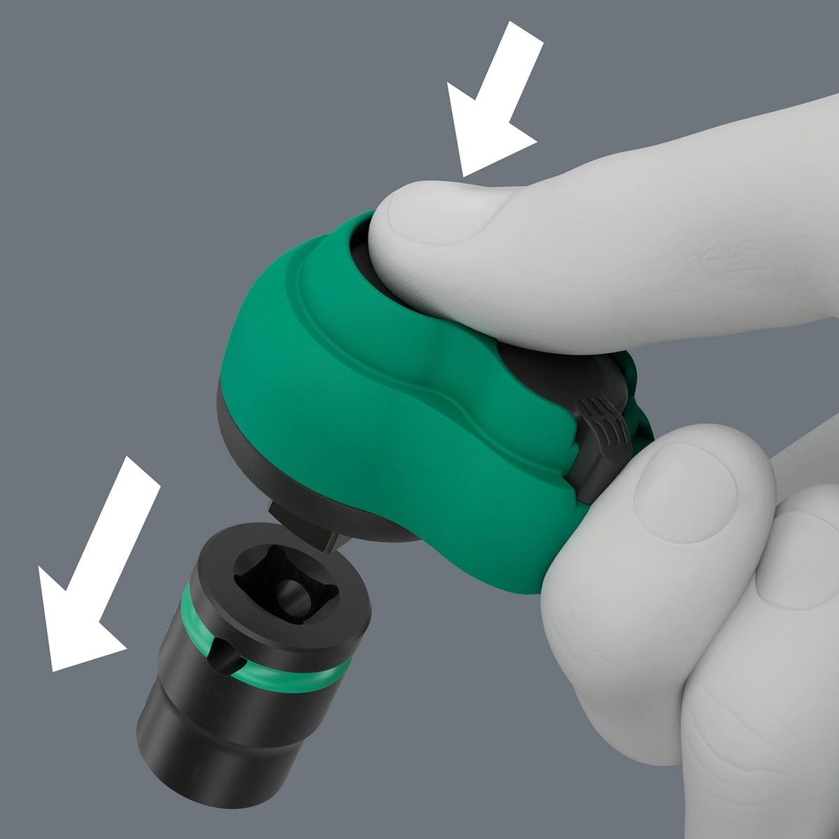 WERA - 05005531001-8100 SB 13 Zyklop Comfort Ratchet Set, reversing Lever, 3/8' Drive, Imperial, 11 Pieces
