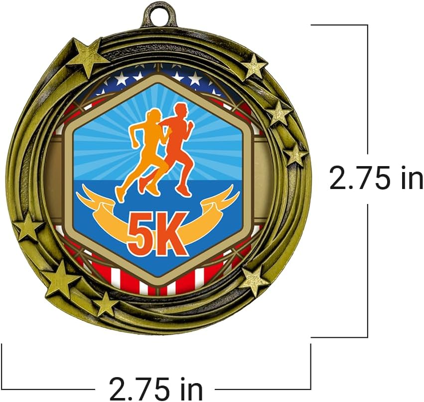All Quality Stars Design 5k Medal | Competition Metal Medal - 1st, 2nd, 3rd Place