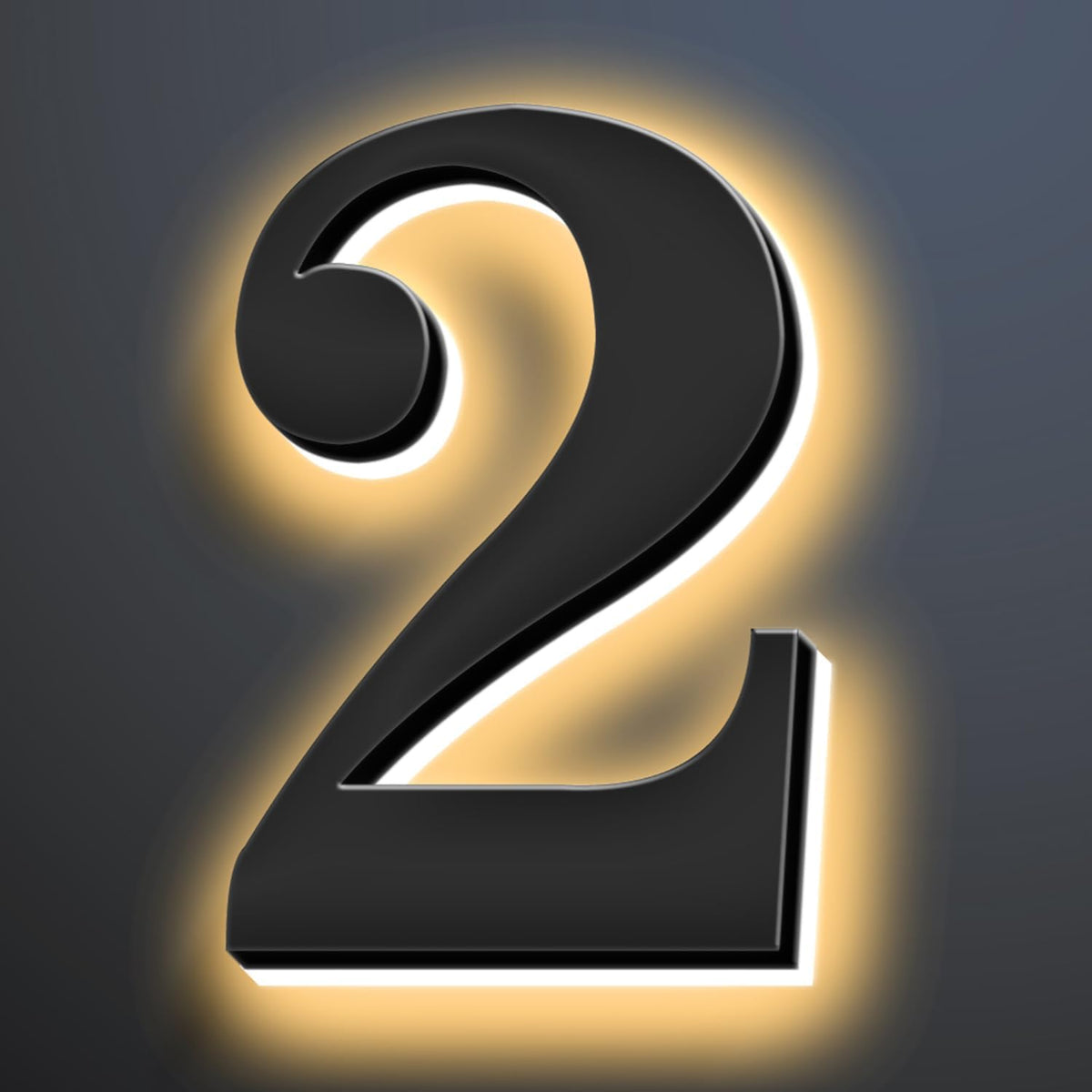 Backlit Illuminated LED Home Address Numbers 18 Inch, Modern Lighted Up Address Signs Make A Statement, Large Stainlesss Steels House Numbers With LED Lights,2
