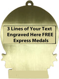 Express Medals Various Styles 1 to 50 Pack of Gold Silver Bronze Engraved Most Valuable Player Medals Trophy Award with Neck Ribbon Medal Trophies Gift Prize MVP Event Custom Personalized
