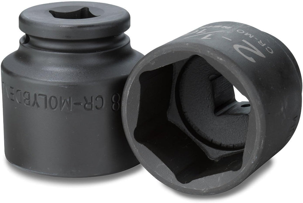 NEIKO 02392A 3/4' Impact Socket Set, 3/4' Drive, 8 PC Jumbo Sockets, SAE Standard Sizes 2-1/16 Inch to 2-1/2 Inch, Chrome-Moly Cr-Mo Steel