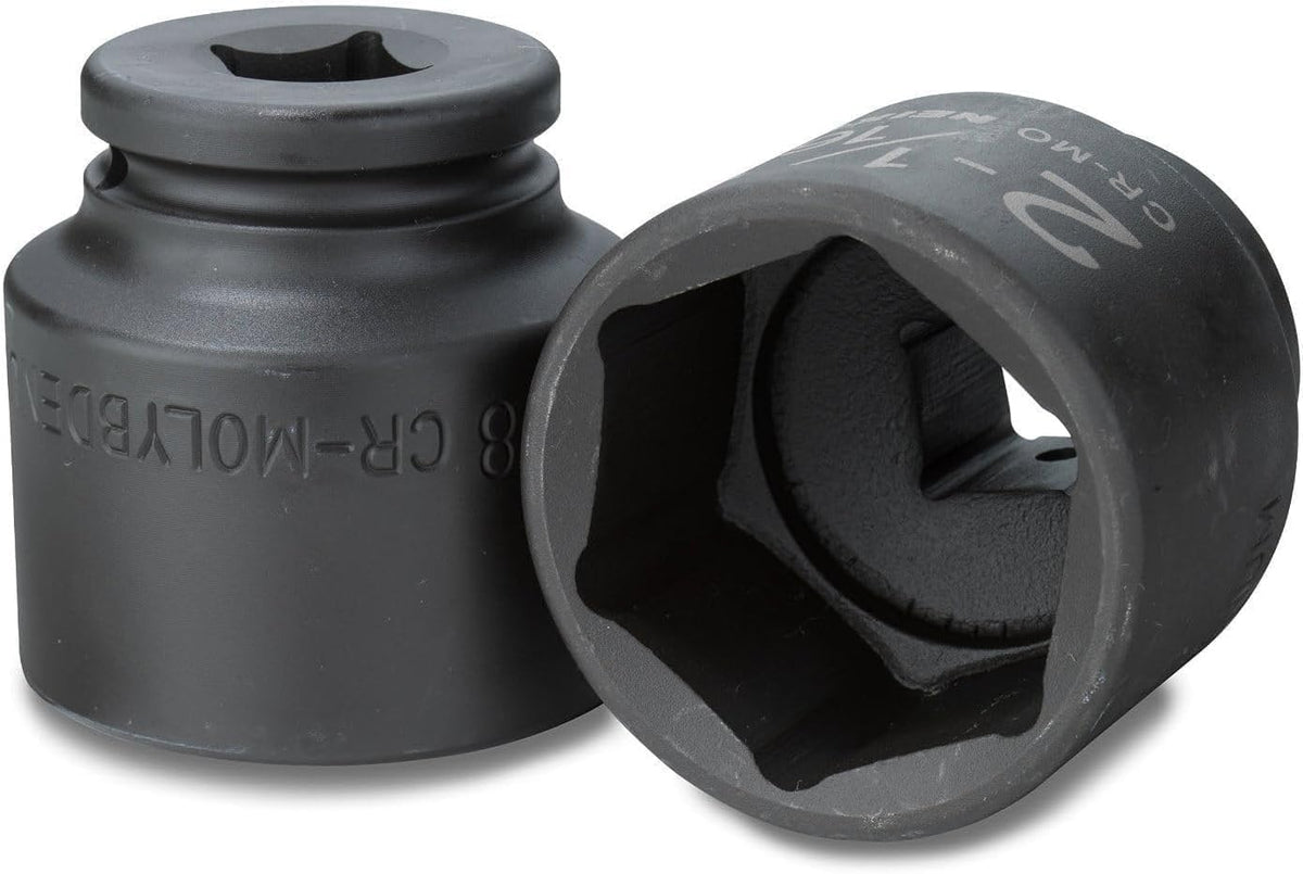 NEIKO 02392A 3/4' Impact Socket Set, 3/4' Drive, 8 PC Jumbo Sockets, SAE Standard Sizes 2-1/16 Inch to 2-1/2 Inch, Chrome-Moly Cr-Mo Steel