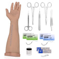 Suture Practice Kit for Medical Students, Silicone Suture Arm, Reusable Wound Practice Suturing Kit for Nursing, Veterinary, Surgical Training, Education Only