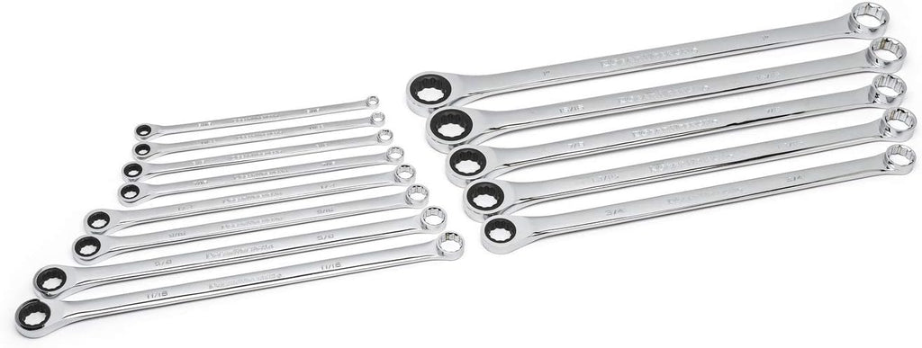 GEARWRENCH 13 Pc. GearBox 12 Pt. XL Double Box Ratcheting Wrench Set, SAE - 85999