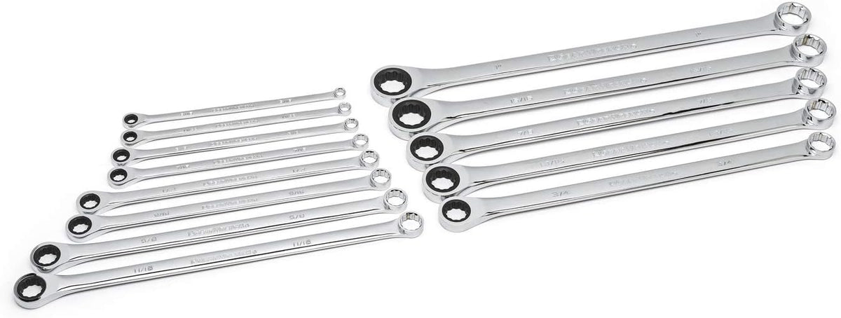 GEARWRENCH 13 Pc. GearBox 12 Pt. XL Double Box Ratcheting Wrench Set, SAE - 85999