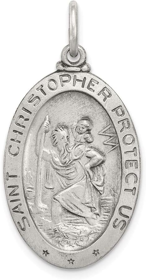 Jewels By Lux Sterling Silver St. Christopher Basketball Medal