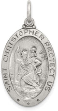 Jewels By Lux Sterling Silver St. Christopher Basketball Medal