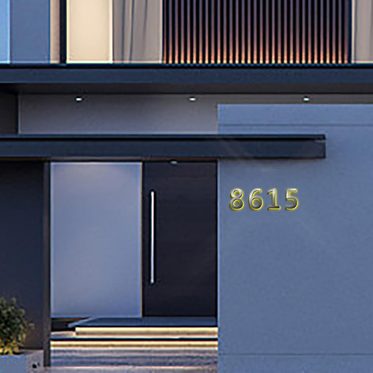 Illuminated Address Number For Outside, Backlit LED Address Numbers For House, Stainless Steel Lighted Up House Numbers, Waterproof, Weather Resistant,14 Inch/350mm,V