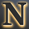 Backlit Illuminated LED Home Address Numbers 18 Inch, Modern Lighted Up Address Signs Make A Statement, Large Stainlesss Steels House Numbers With LED Lights,N