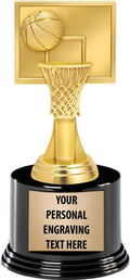 Crown Awards Basketball Slam Dunk Award with Custom Engraving, 7' Basketball Slam Dunk Trophy On Black Round Base