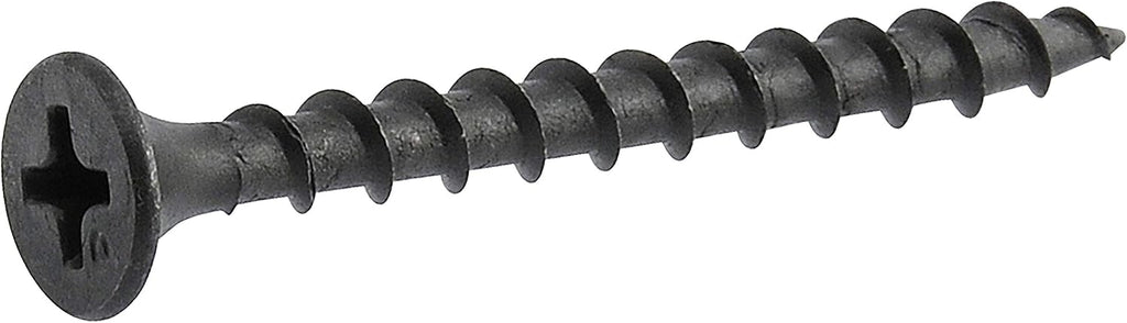The Hillman Group 967624 6 x 1-5/8-Inch Coarse Thread Drywall Screw Phillips Drive, 5000-Pack,Black Phosphate