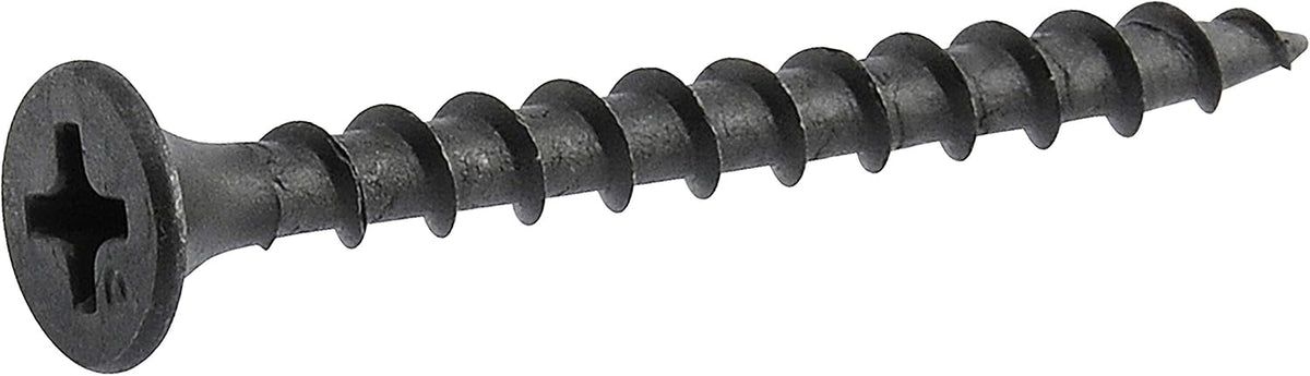 The Hillman Group 967624 6 x 1-5/8-Inch Coarse Thread Drywall Screw Phillips Drive, 5000-Pack,Black Phosphate